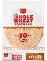 Mängden socker i 100% Whole Wheat Tortillas