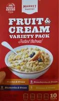Mängden socker i Fruit & cream instant oatmeal