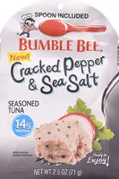 Mängden socker i Seasoned tuna, cracked pepper & sea salt