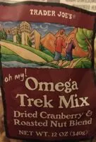 Mängden socker i Omega trek mix dried cranberry