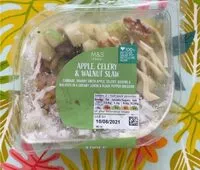 Mängden socker i Apple, Celery and Walnut Slaw