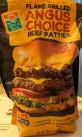 Mängden socker i Flame Grilled Angus Choice Beef Patties