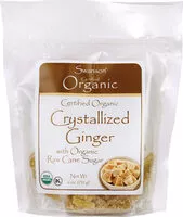 Mängden socker i Swanson certified organic crystallized ginger pkg