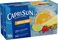 Mängden socker i Tropical punch juice pouch pouches