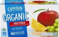 Mängden socker i Organic fruit punch juice drink pouches