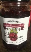 Mängden socker i Trader joe's, preserves, fresh raspberries
