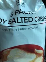 Mängden socker i Ready salted crisps