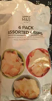 Mängden socker i 6 pack assorted crisps