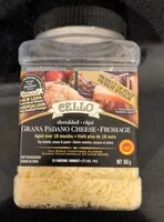 Mängden socker i Shredded grana padano cheese
