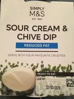 Mängden socker i Sour cream & chive dip