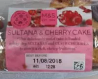 Mängden socker i Cake Sultana and Cherry