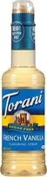 Mängden socker i Torani french vanilla