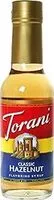 Mängden socker i Torani sirup hazelnut