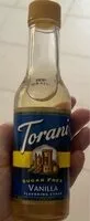 Mängden socker i Torani vanilla flavoring syrup