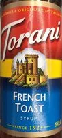 Mängden socker i Torani French Toast Syrup