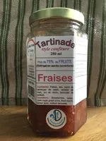 Mängden socker i Tartinade style confiture fraises