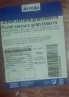 Mängden socker i Jamon serrano loncheado