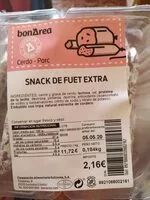 Mängden socker i Snack de fuet extra