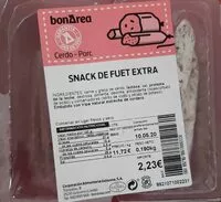 Mängden socker i Snack de fuet extra