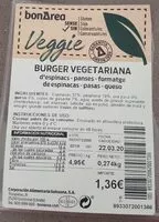 Mängden socker i Burger vegetariana