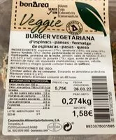 Mängden socker i Burger vegetatiana