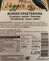 Mängden socker i Burger vegetariana