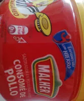 Mängden socker i Malher, chicken flavor bouillon