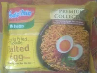 Mängden socker i Indomie Mi instant curly fried noodle salted egg flavour