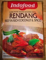 Mängden socker i Rendang beef in chili coconut seasoning
