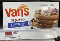Mängden socker i Organic blueberry waffles count