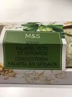 Mängden socker i Wrap Falafel Rôti et Épinards