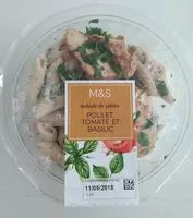 Mängden socker i Salade Pates Tomate Poulet Basilic