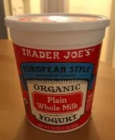 Mängden socker i European Style Organic plain whole milk Yogurt
