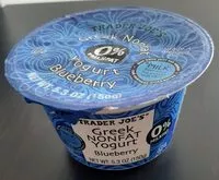 Mängden socker i Greek nonfat yogurt blueberry