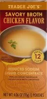 Mängden socker i Savory Broth Chicken Flavor Reduced Sodium Liquid Concentrate