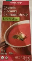 Mängden socker i Organic Creamy Tomato Soup (Low Sodium, Gluten Free)
