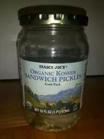 Mängden socker i Organic kosher sandwich pickles