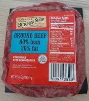 Mängden socker i Ground beef 80% lean 20% fat