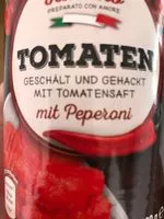 Mängden socker i Tomaten gehackt mit Peperoni