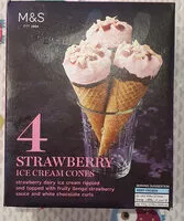 Mängden socker i strawberry ice cream cones