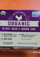 Mängden socker i Dutch Farms organic grade A medium eggs