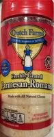 Mängden socker i Freshly Grated Parmesan Romano Cheese