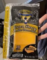 Mängden socker i Extra Sharp cheddar cheese slices