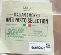 Mängden socker i Italian smoked antipasto selection