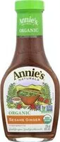 Mängden socker i Organic gluten free sesame ginger vinaigrette dressing bottle
