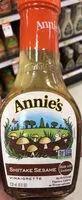 Mängden socker i Annies homegrown shiitake sesame vinaigrette