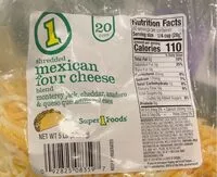 Mängden socker i Shredded Mexican 4 Cheese