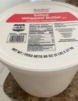 Mängden socker i Whipped butter