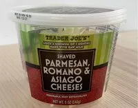 Mängden socker i Shaved Parmesan, Romano & Asiago Cheeses