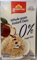 Mängden socker i WHOLE GRAIN INSTANT OATS